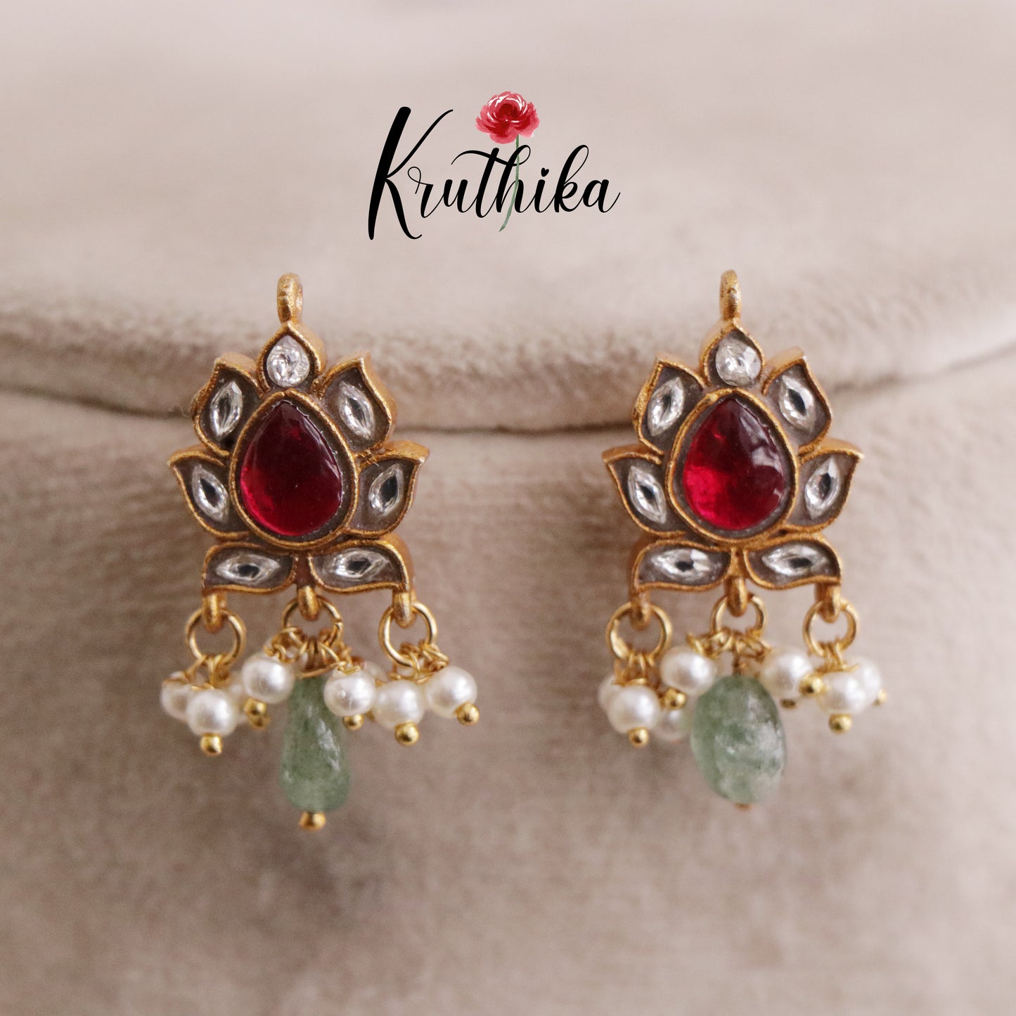 Simple Jadau Earcuffs | upper earrings | Bugadi Earrings E500