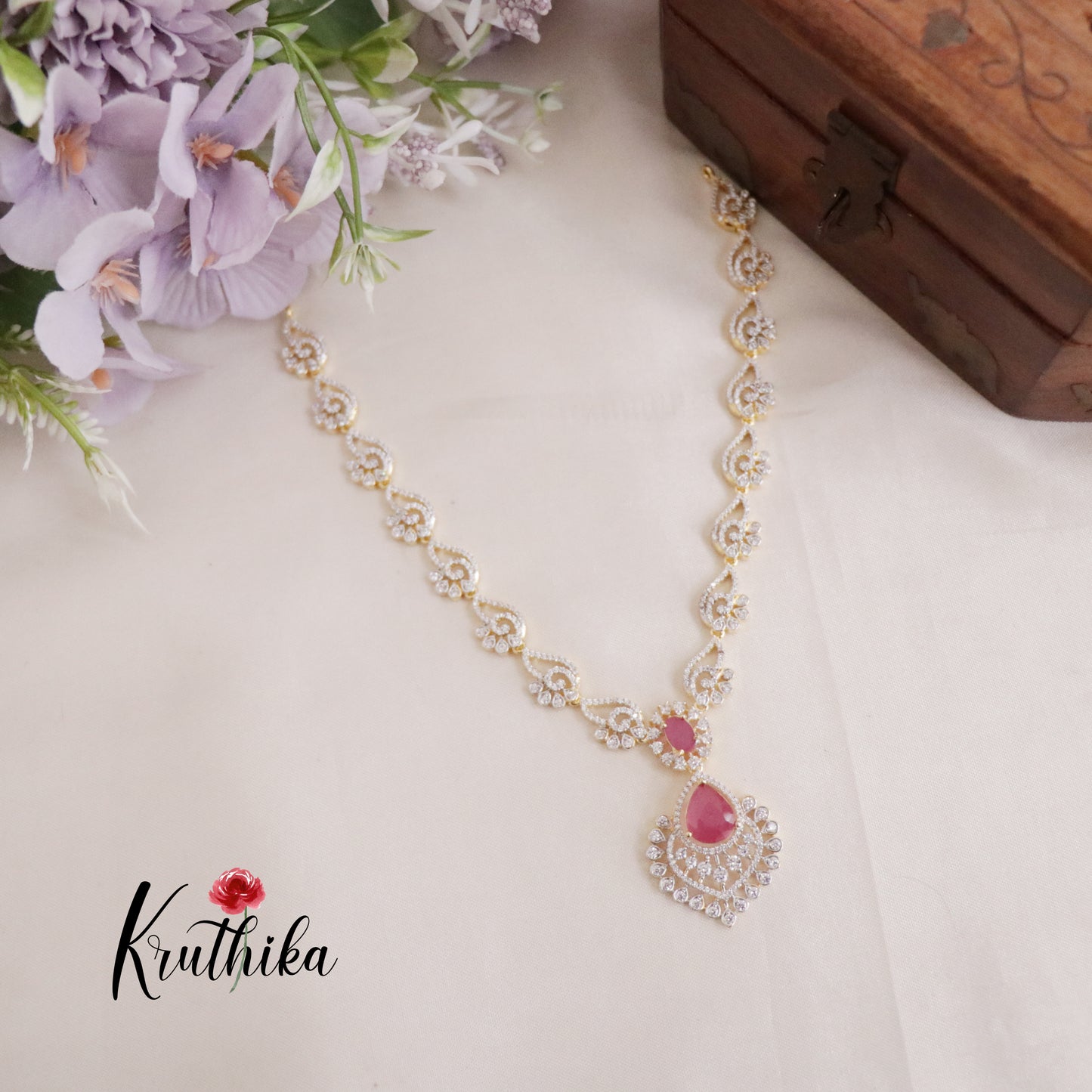 Beautiful Elegant Drop CZ Necklace Set NC2128