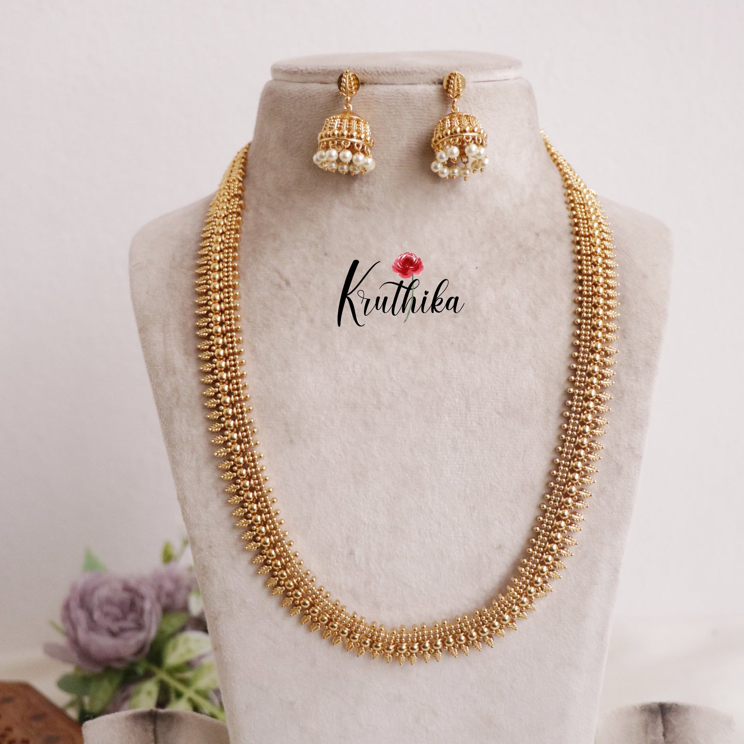 Traditional Gold Replica Long Haaram LH619