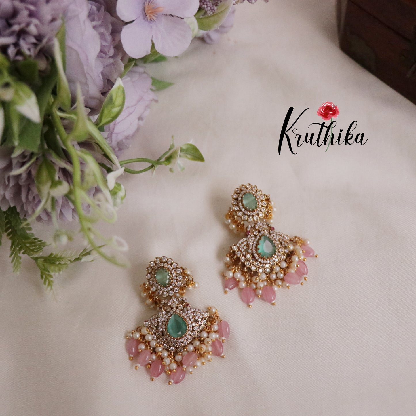 Beautiful AD Peacock Two Layer Victorian Necklace NC1482 (Available in 3 Colours)