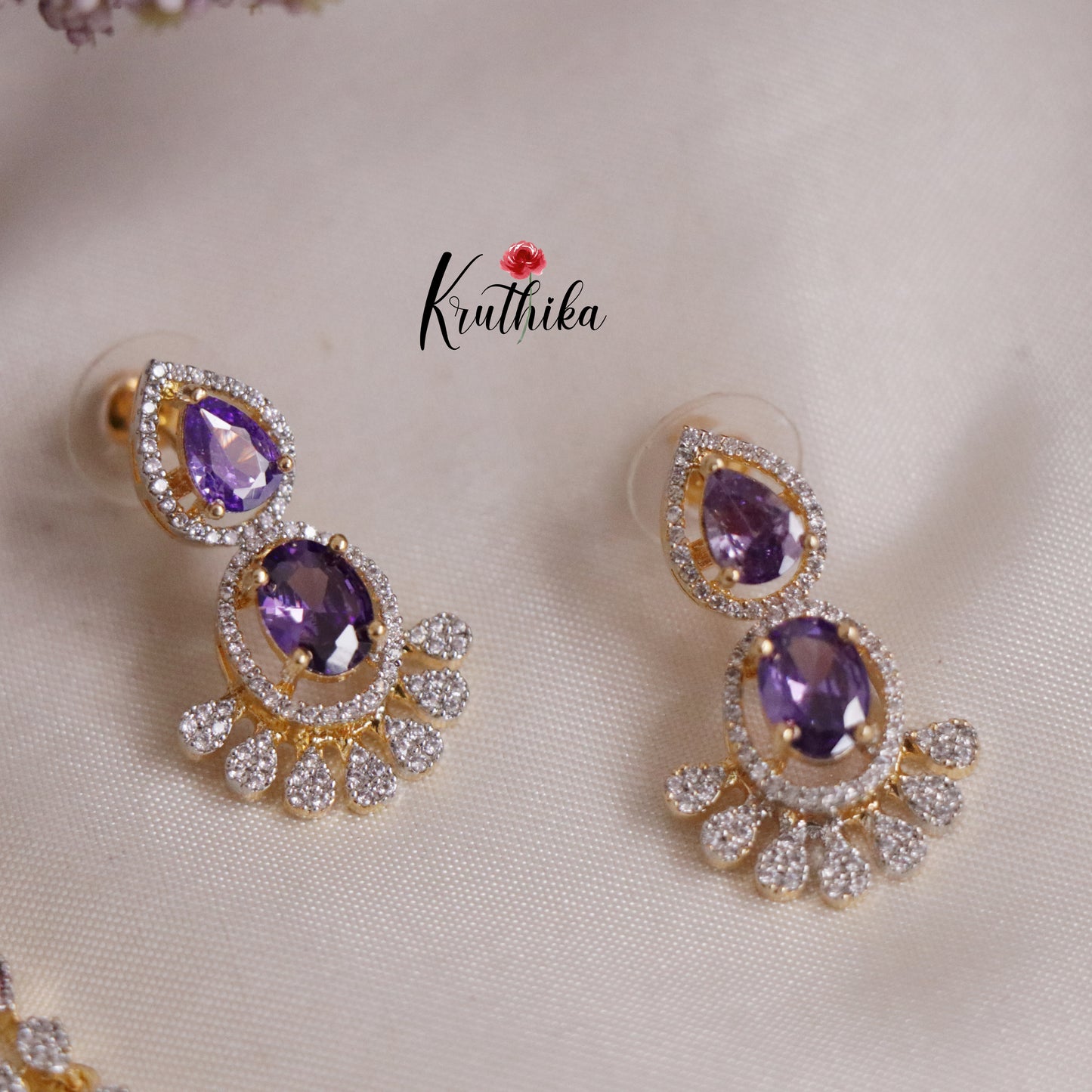 Trendy Sparking Double Layer CZ Necklace Set NC2136 (Available in 4 Colours)