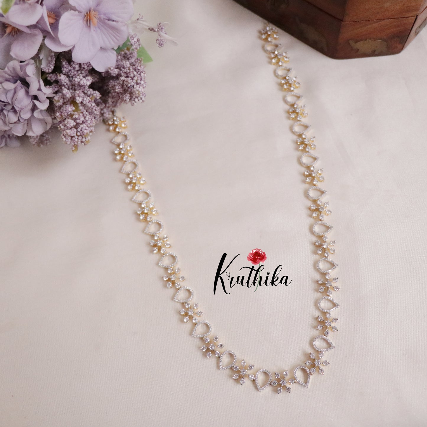 Elegant Sparkling American Diamond Drop Delight Haaram LH1924