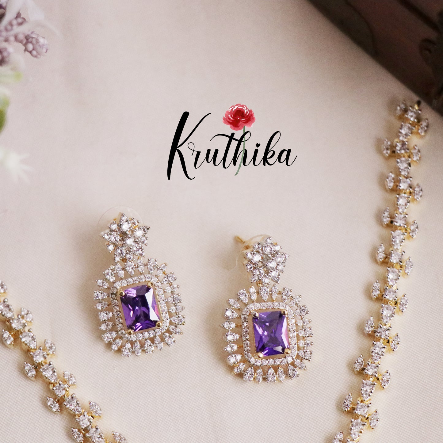 Elegant Sparkling Majesty CZ Necklace Set NC2081 (Available in 3 Colours)