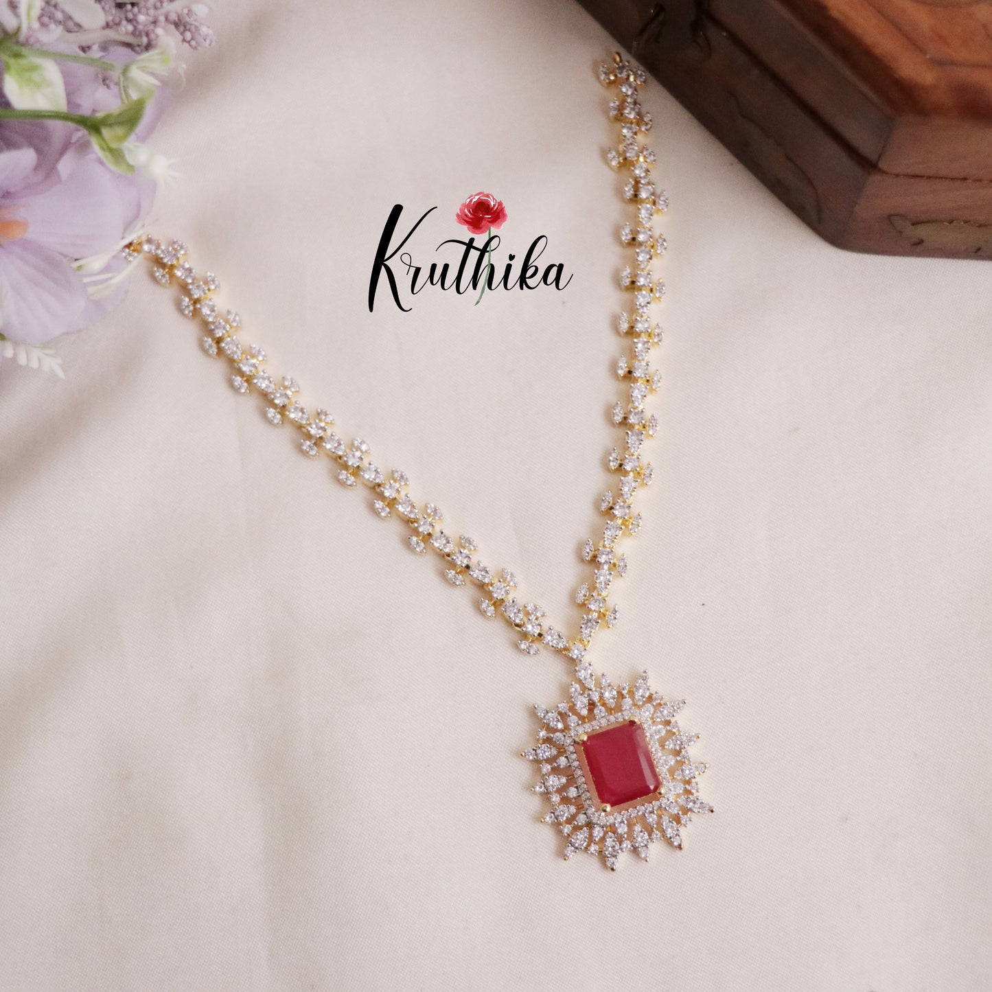 Elegant Sparkling Majesty CZ Necklace Set NC2081 (Available in 3 Colours)
