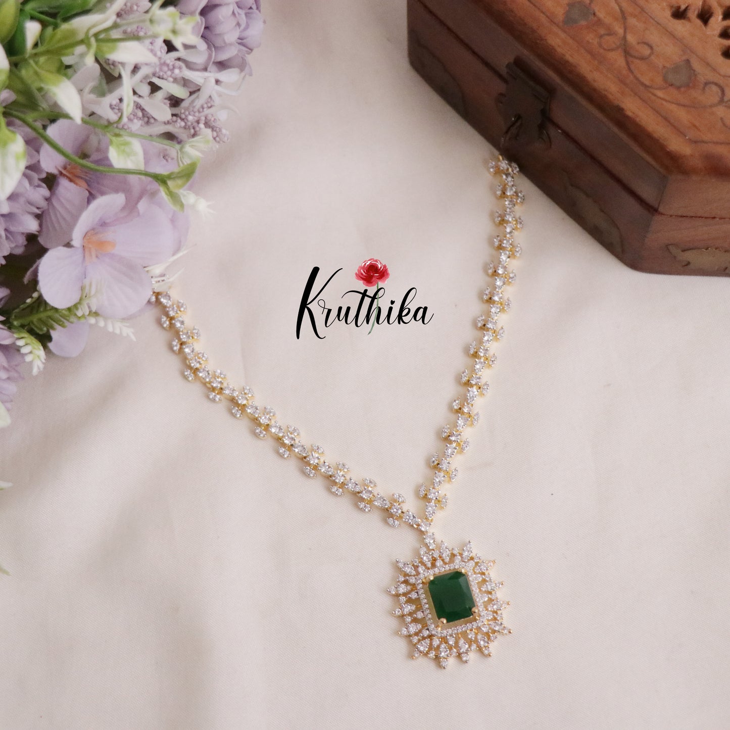 Elegant Sparkling Majesty CZ Necklace Set NC2081 (Available in 3 Colours)