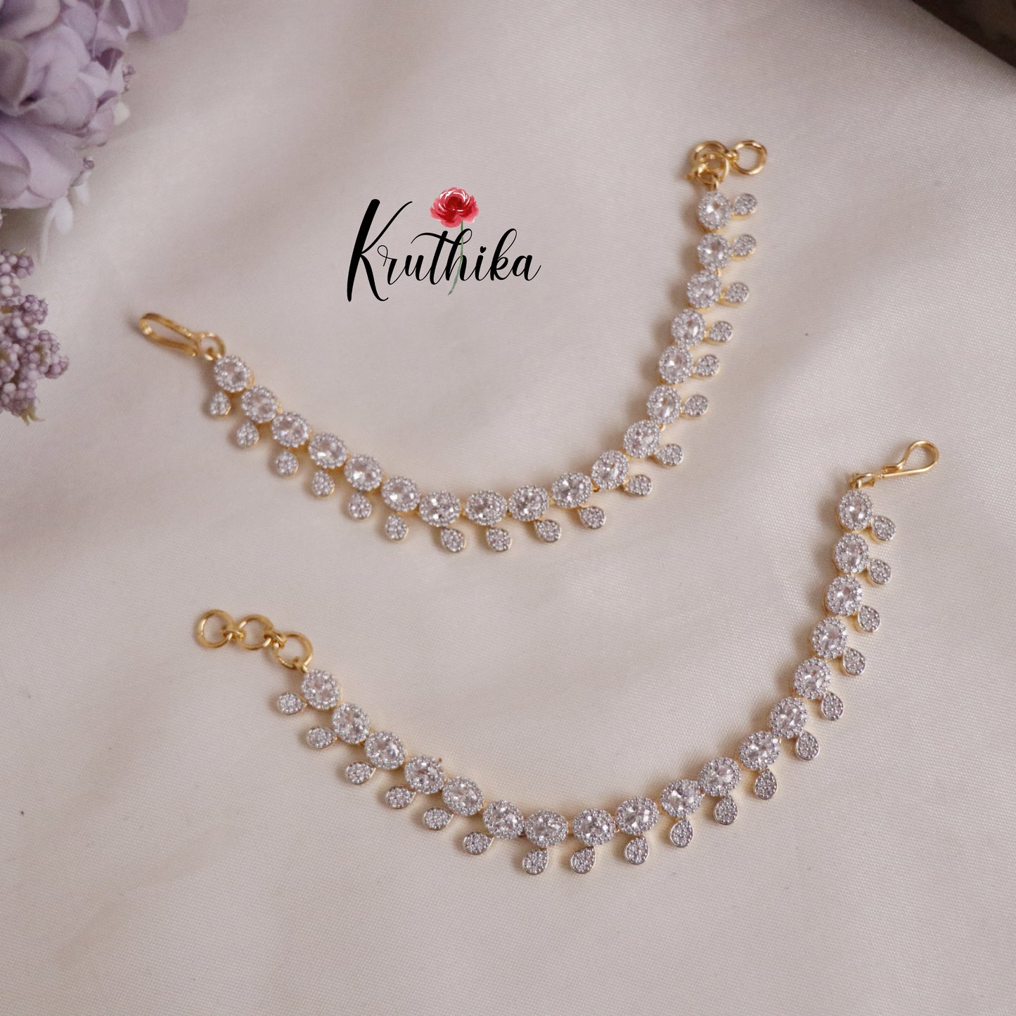Beautiful CZ Sparking Dazzle Drops Earchains EC98