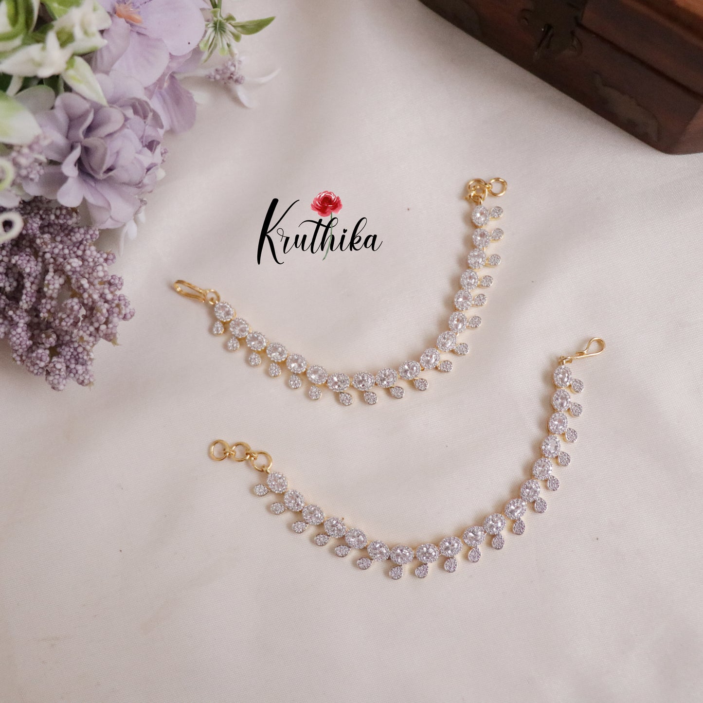 Beautiful CZ Sparking Dazzle Drops Earchains EC98
