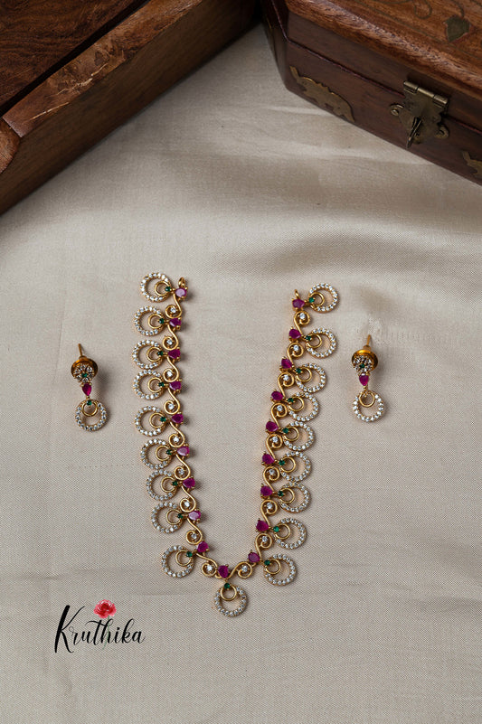 Simple AD Rings necklace NC954