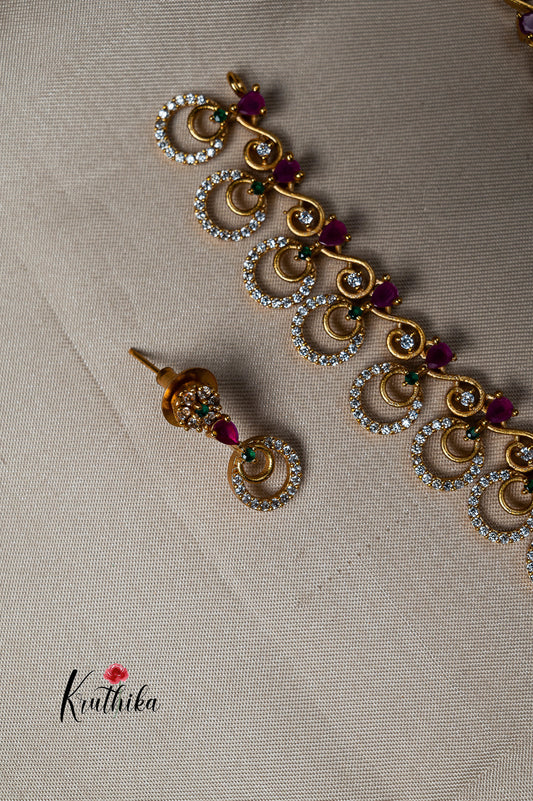 Simple AD Rings necklace NC954