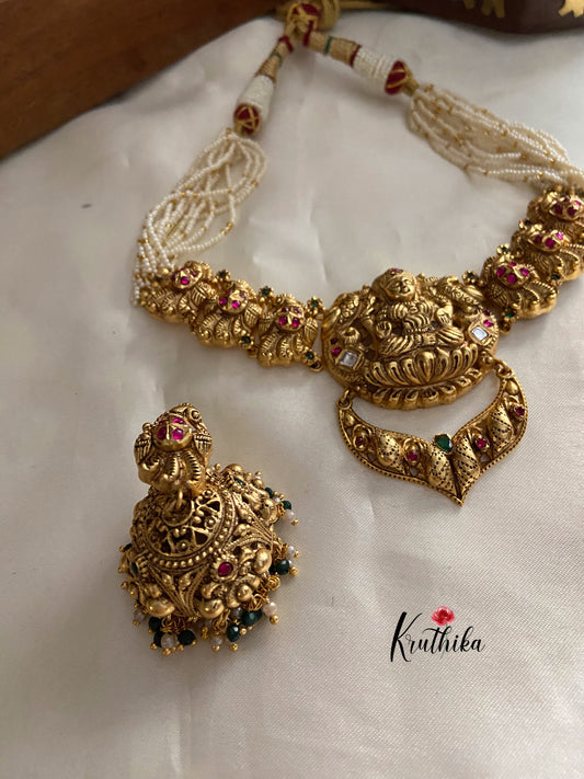 Premium Jadau pearls choker NC848