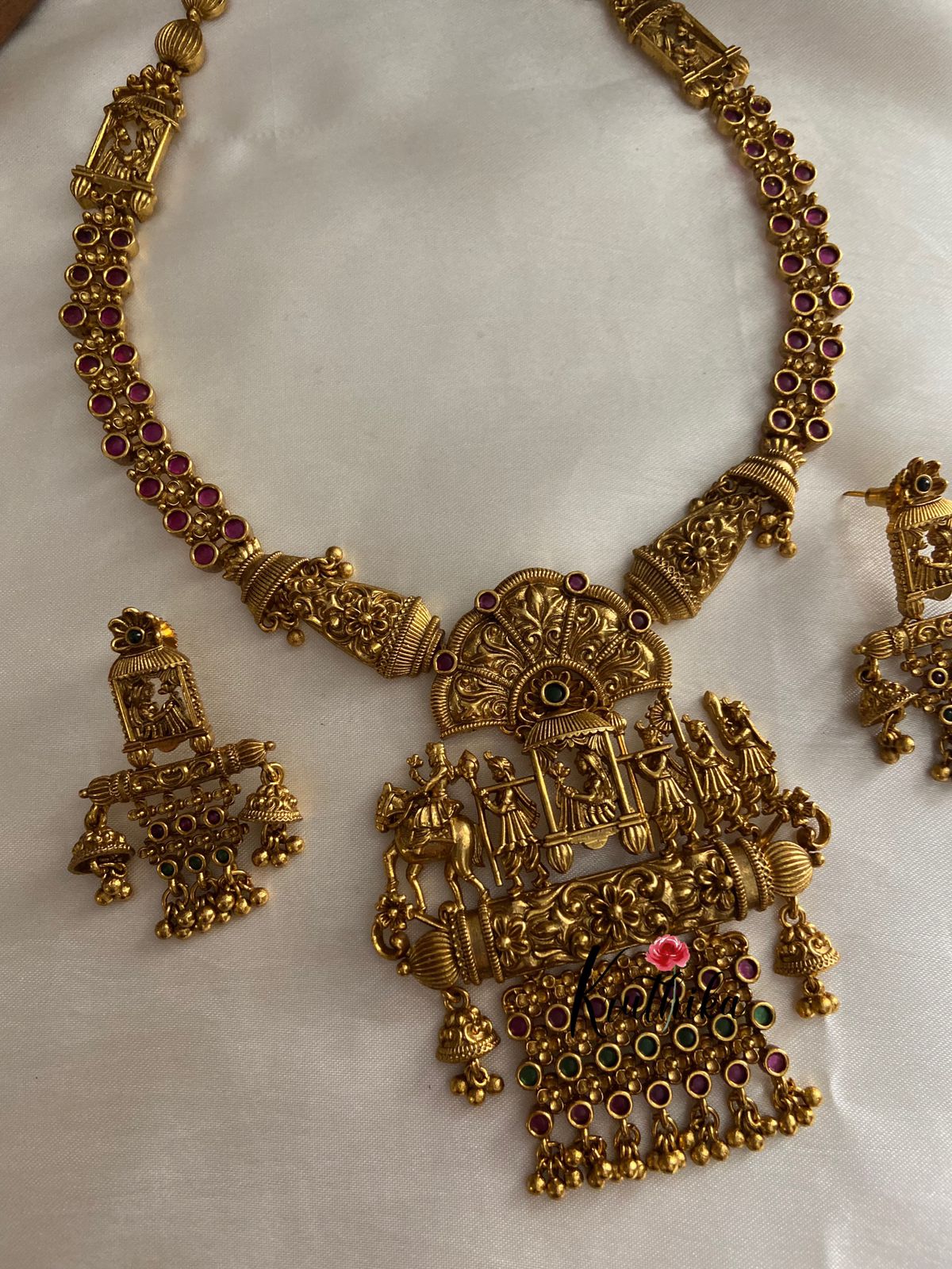 Antique finish Pallaki Haaram LH240