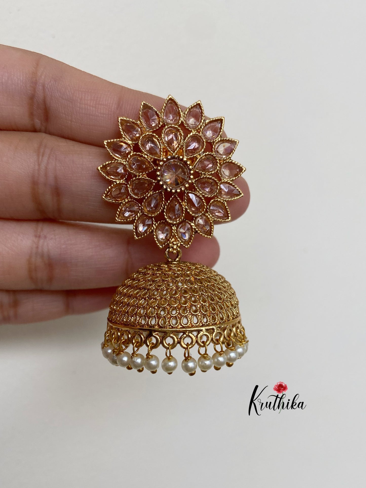 Stone chakra Jhumkas E149