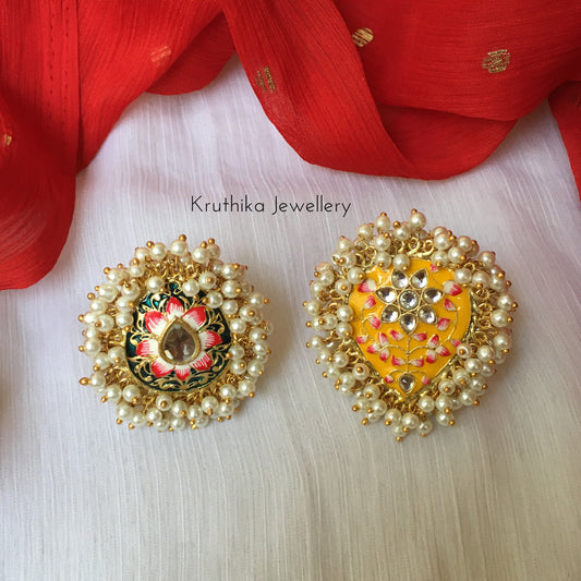 Big Meenakari adjustable finger rings