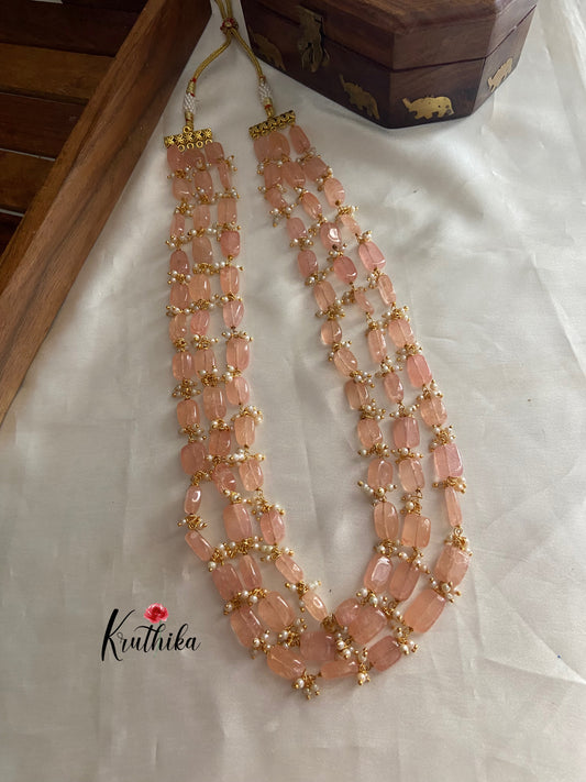 Three lines beads pearls maala LH416 (6 colors available)