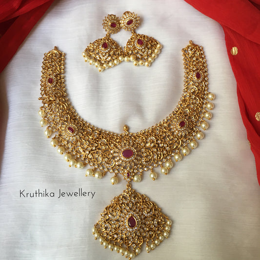 Cutwork CZ necklace NC110