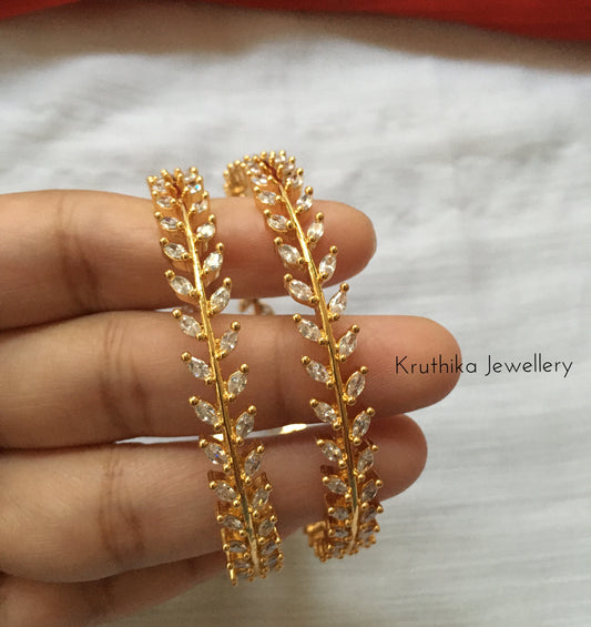 Gold finish CZ Bangles B21