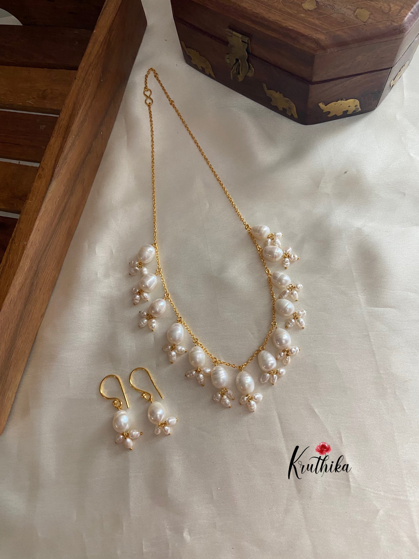 Dainty gota pearls maala LH411