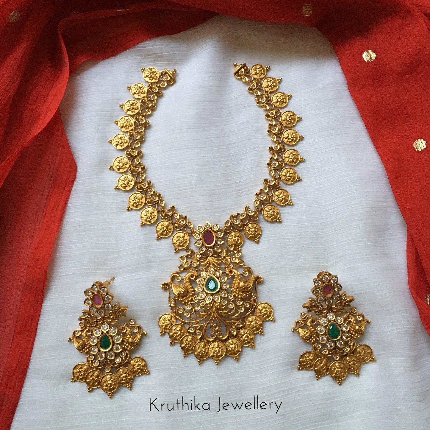 Pretty kasu peacock necklace NC103