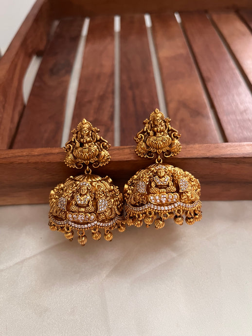 Premium AD Lakshmi jhumkas E255