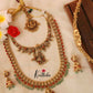 Antique Lakshmi Necklace with Coral Beads Haaram BS013