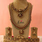 Antique Lakshmi Necklace with Coral Beads Haaram BS013