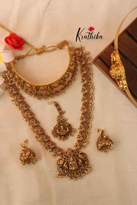 Timeless Lakshmi CZ Set with Diamond Vaddanam BS015