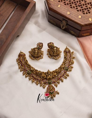 Premium Lakshmi Kempu Necklace NC965