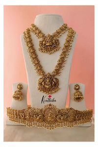 Regal Lakshmi Peacock Necklace with Bridal Haaram BS017