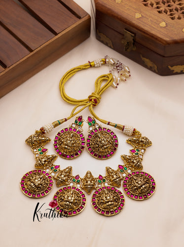 Light weight Jadau Lakshmi Pendants Necklace NC921