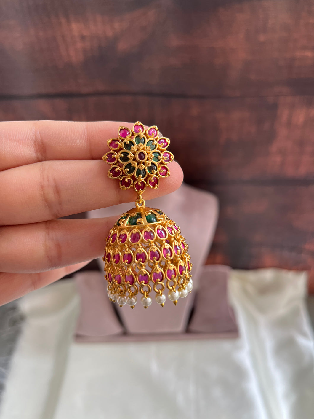 Premium kemp jhumkas E194