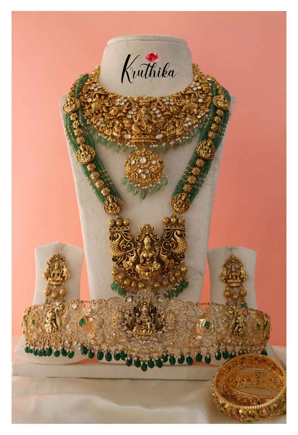 Pastel Lakshmi Kundan Choker with Victorian Hip Belt BS021