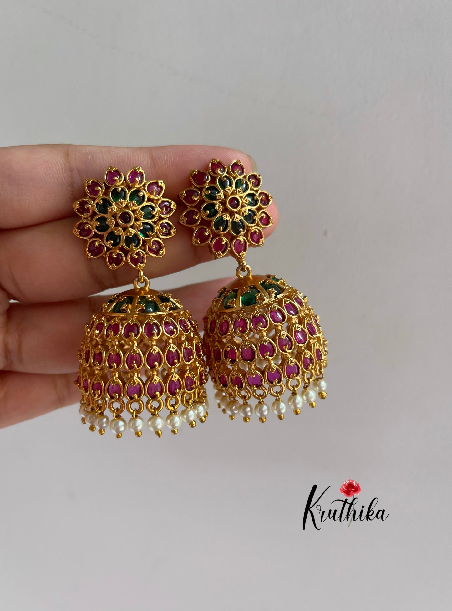 Premium kemp jhumkas E194