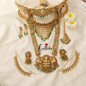 Elegant Lakshmi Choker with Grand Lakshmi Hip Belt BS026