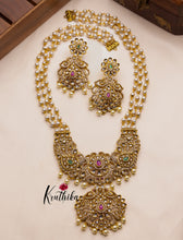 Pearls haaram With heavy AD pendant LH486