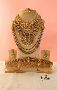 Premium Lakshmi Cutwork Necklace and Hip Chain Set BS003