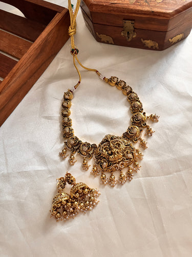 Lakshmi peacock necklace NC1053 (2 color options)