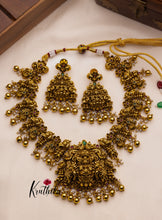 Antique Lakshmi Peacock Necklace golden beads NC947