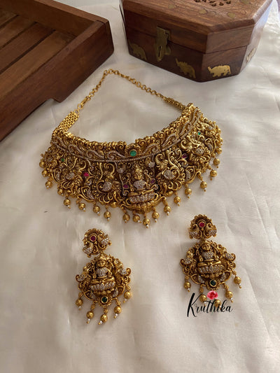 Premium polish Lakshmi Devi Nagas choker NC883