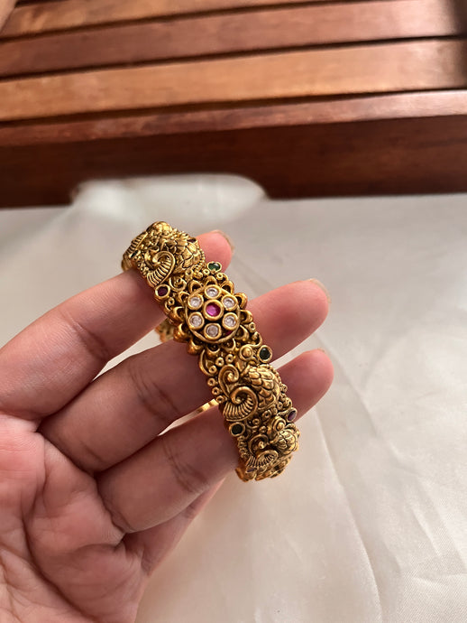 Antique peacock kada (single bangle) B132