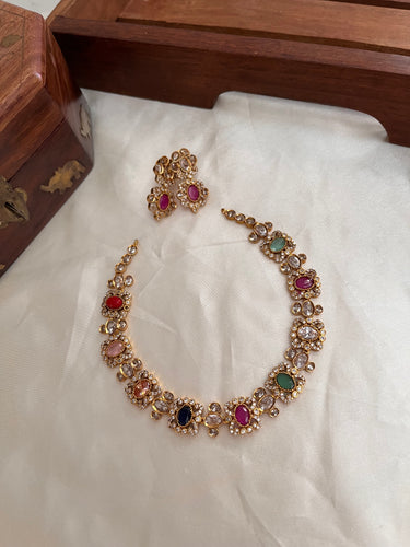 Simple Navaratna necklace NC990