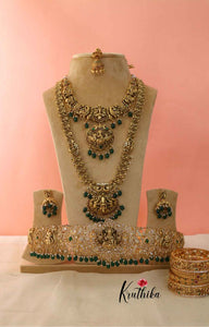 Antique Finish Lakshmi and Victorian Belt Set BS005