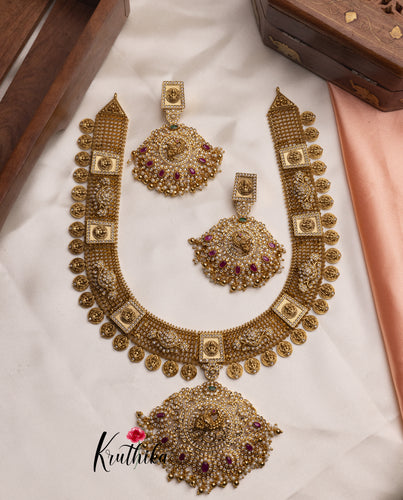 Premium Kaasu AD Cutwork Bridal haaram LH497