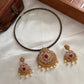 CZ pipe necklace with changeable stones NC1044
