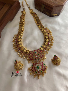 Kemp peacock golden beads haaram LH458
