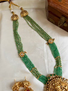 Green onyx beads Lakshmi Haaram LH541