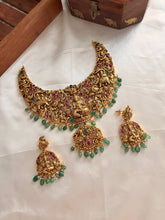 Premium Lakshmi kundan pastel beads choker NC1062 (two color options)