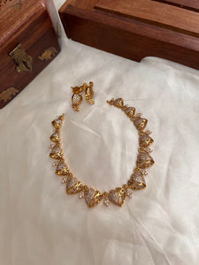 Simple AD hearts necklace NC995