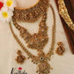 Grand Lakshmi Peacock Choker and Haaram Set with Beads Hip Belt BS009