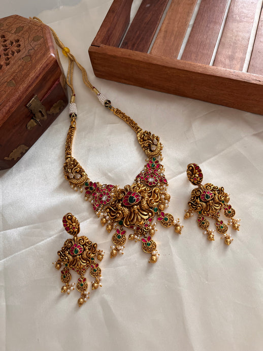 Jadau peacock necklace NC1033