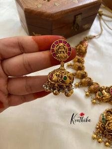 Lakshmi Devi jadau nagas peacock necklace NC904
